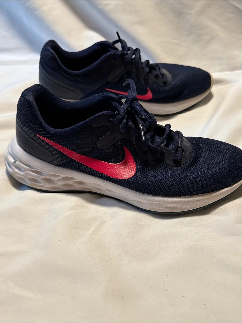 Nike Revolution 6 Next Nature Navy Pink Running Shoes Women's 10